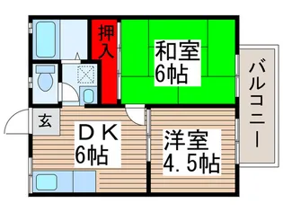 第2松栄コーポ【2階】の間取り