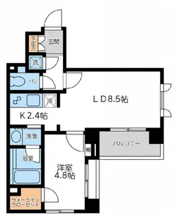 KWレジデンス若松町 CITT SPIRE若松町【4階】の間取り