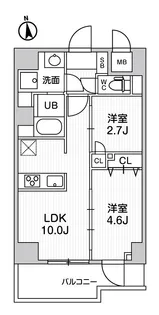 S-RESIDENCE千住大橋broad【4階】の間取り