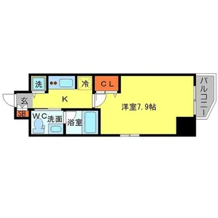 アーデン堺筋本町【8階】の間取り