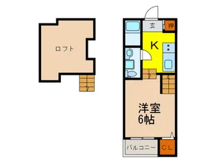 Crecia大橋【1階】の間取り