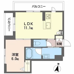 弓張月 上杉【4階】の間取り