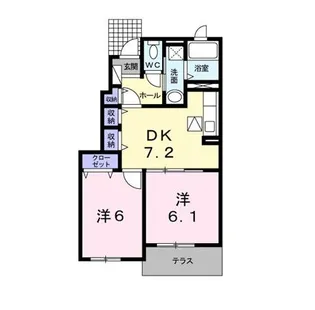 サンライズレジデンス【1階】の間取り