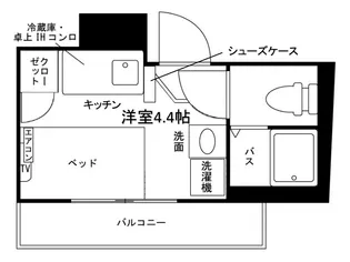 HJ PLACE HATSUDAI【4階】の間取り