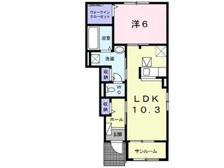 パルディアN【1階】の間取り