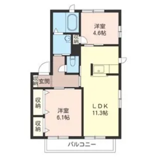 請西ヒルズB【2階】の間取り