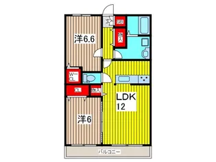 プラセール上青木【2階】の間取り