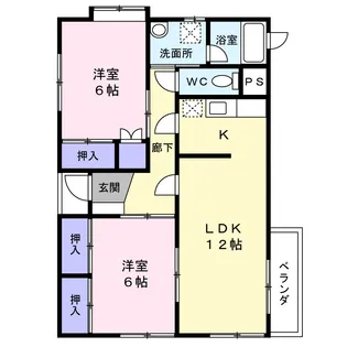 コーポラスサワフジ【1階】の間取り