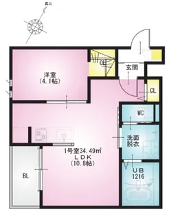 REGALEST 与野【1階】の間取り