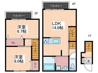 K-WOOD Aの間取り