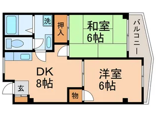 ウイングヒルズ【6階】の間取り