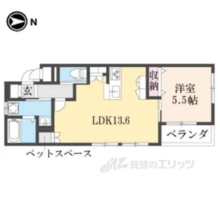 アップルコート北山【2階】の間取り