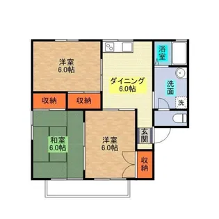 サニーサイド喜々津【2階】の間取り