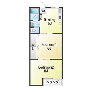 タウンハウス【2階】の間取り