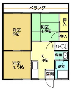 コーポチェリー【1階】の間取り