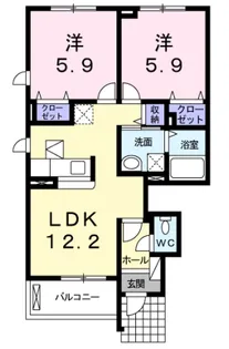 愛知県名古屋市緑区六田2【アパート】の間取り