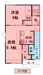 北海道旭川市永山十二条3【アパート】の間取り