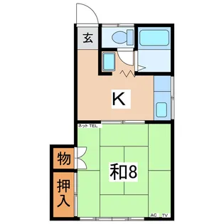 コーポ花沢【2階】の間取り