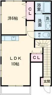 パークハイツE棟【2階】の間取り