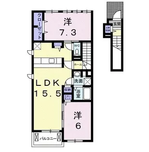 香川県高松市春日町【アパート】の間取り