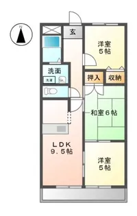 エポック篭山【3階】の間取り