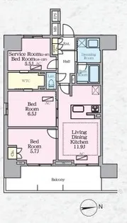 LUXENA八王子寺町【8階】の間取り