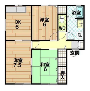 シェモア元町A棟【1階】の間取り