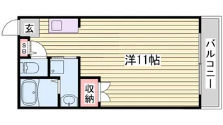 ハイネス花北【1階】の間取り