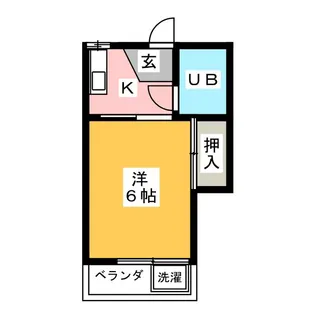 ミユキハイツ【1階】の間取り