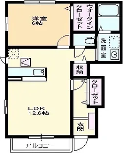 アルカディノーチェII【1階】の間取り