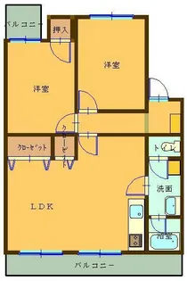 コモドカーサ朝日【2階】の間取り