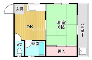大阪府大阪市天王寺区清水谷町【マンション】の間取り
