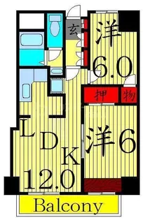 プリズムコート綾瀬【5階】の間取り