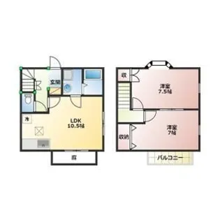 愛知県西尾市羽塚町稲荷山【一戸建】の間取り