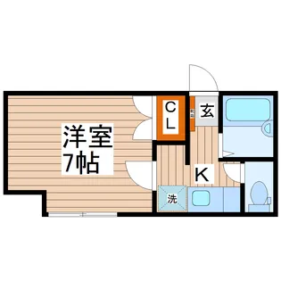 リリーアパート【2階】の間取り