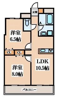 T-スクエア布施【4階】の間取り
