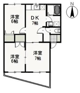 プロメナーデ黒住C【1階】の間取り