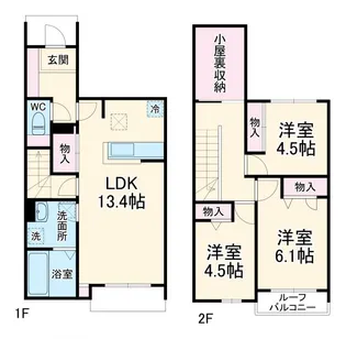 埼玉県さいたま市見沼区大字南中丸【一戸建】の間取り