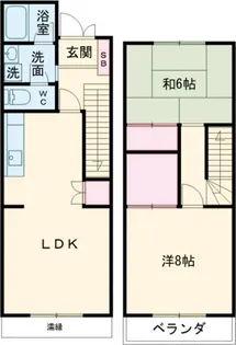第5錦フルーツコーポ バナナの間取り