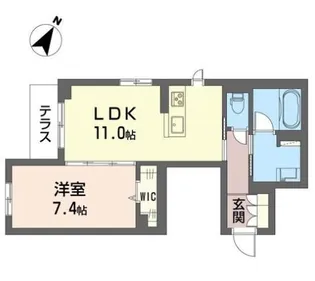 ドゥエルコート浦和【1階】の間取り