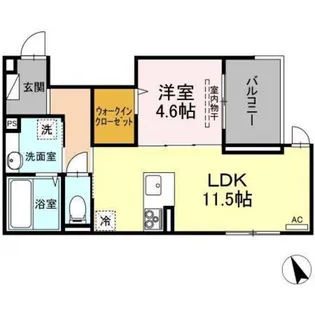 フェリーチェ舟入【2階】の間取り