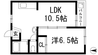 ナッツヴィラ【1階】の間取り