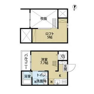 愛知県名古屋市中村区下中村町1【アパート】の間取り