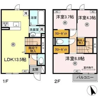 広島県呉市広大新開3【一戸建】の間取り
