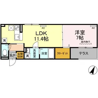 ラリュール赤塚II【1階】の間取り