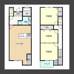 コンファティーブヒルズ龍田 B棟の間取り