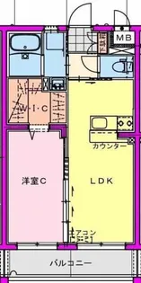 ポルトボヌール姫城RC【2階】の間取り