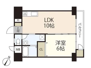 フドウ庚午ハイツ・プレゼンスビル【3階】の間取り