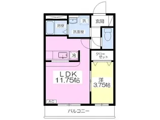コモド・カーサ宮城野【1階】の間取り
