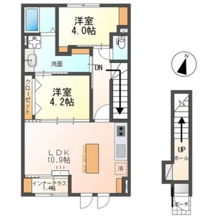 ファミーユ広島大学前【2階】の間取り
